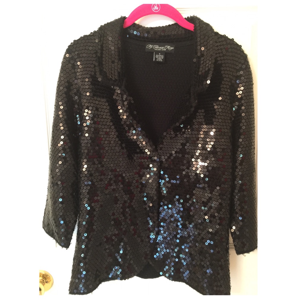 Colleen Lopez Sequined Black Blazer